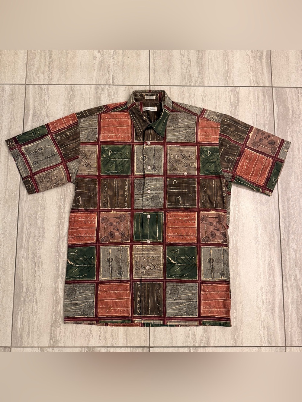 Burma Bibas Hawaiian 60 Singles Cotton Lawn Button Down (lot of 2) - M/M - Picture 2 of 11